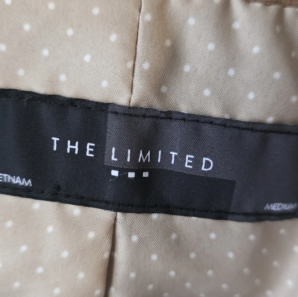 Women's Tan Blazer The Limited With Polka Dots - Picture 7 of 8